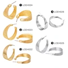 Earrings 18k Real Gold Plated High Quality Fashion Trendy Women Jewelry Wire Big Hoop Earrings