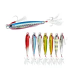 Baits Fishhooks Jig Lure Jighead 10g 60g Metal Jig Lure Trolling Lure Sinking Baits Fishhooks Fishing Jigs