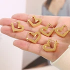 Clip On Earring Earrings Special Heart Design Clip On Earring 18K Gold Earrings Jewelry