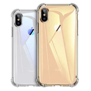 Shockproof Silicone Phone Case For iPhone 11 12 13 14 pro X XS XR XS Max 8 7 Plus 6 6S Plus 5 Transparent Protection Back Cover