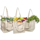 Plain Canvas High Quality Custom Recyclable Organic Eco Friendly Plain Cotton Canvas Tote Bags With Handle