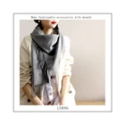 Made In China Wholesale High Quality Designer Scarf 100% Pure Cashmere Plain Cashmere Scarf