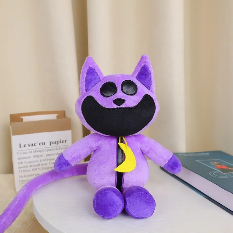 Smiling critters horror animal series purple cat doll blue elephant plush toy