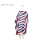 Cape Red Classic Pattern Salon Hair Cutting Barber Nylon Cape With Blue White Red Stripes Design