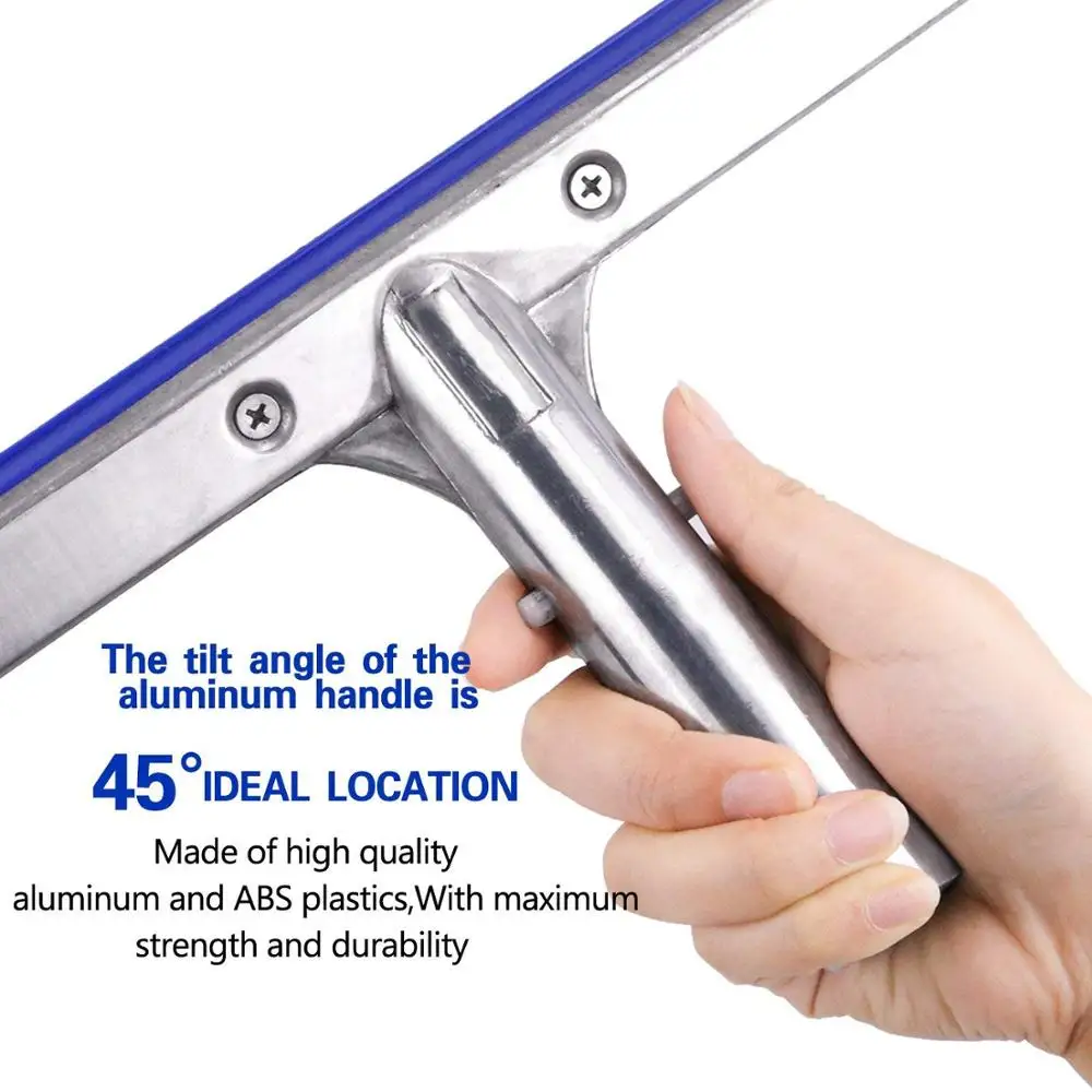 BONNY 18 in Deluxe Swimming Pool Wire Brush With Polished Aluminum Ba