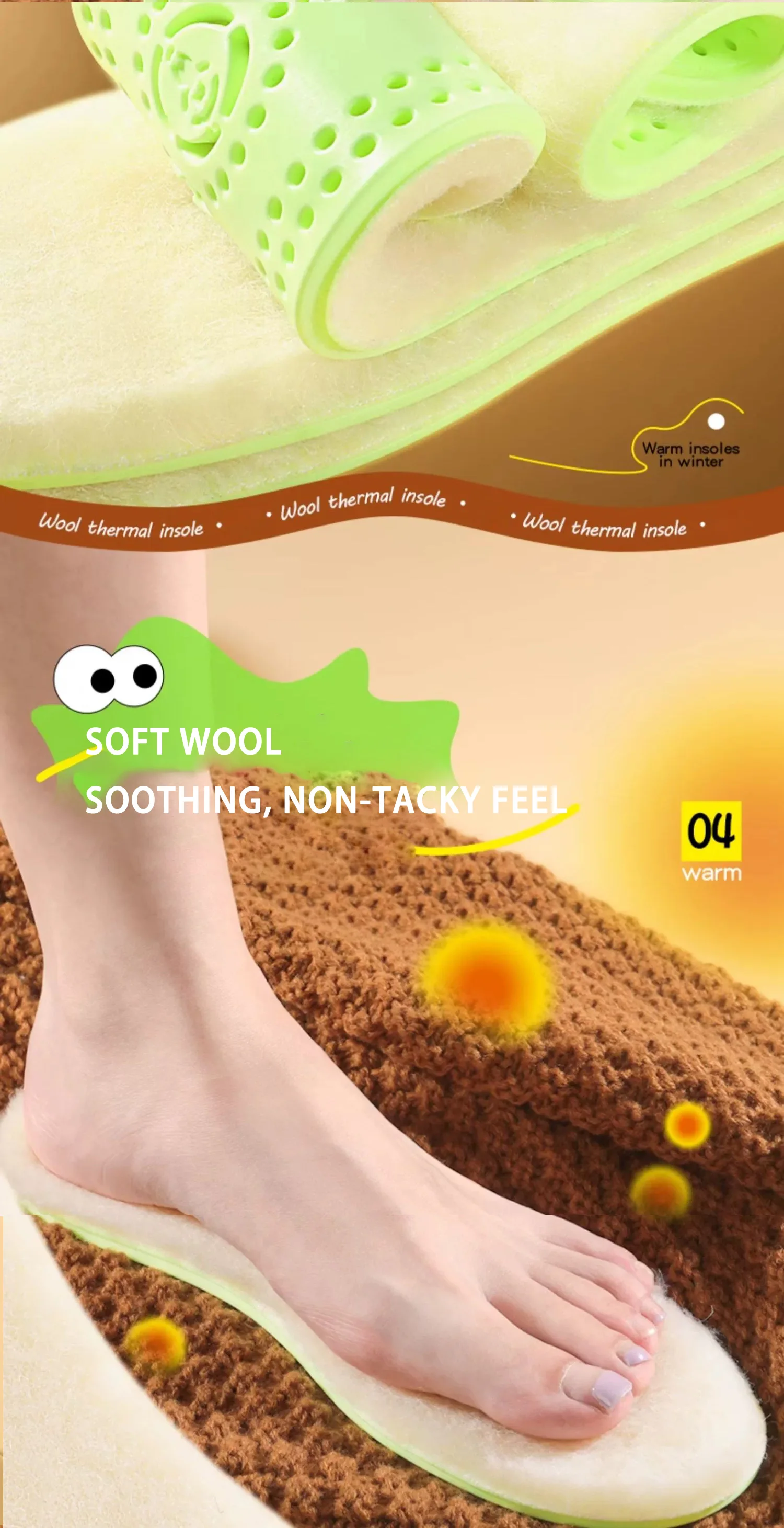 Winter Wool Insoles for Cold-Proof, Warm Feet, Plush Comfort for Snow Boots Winter Wool Insoles for Cold-Proof, Warm Feet, Plush Comfort for Snow Boots
