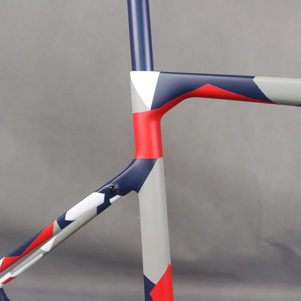 Full Hidden Cable Carbon Fiber T1000 Disc Brake Gravel Bike Frame GR060 Geometric Pattern Design Machine Di2 Compatible