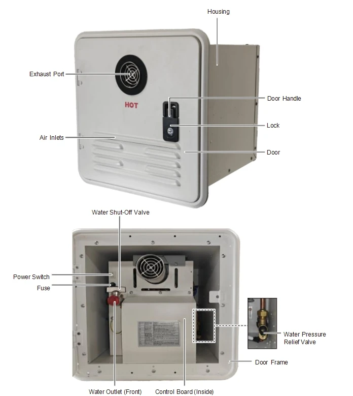 JP 9L 10L 12L Camping RV LPG Tankless Gas Water Heater