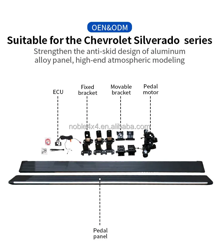 New Style Pickup 4x4 Aluminum Six Bracket Powered Steps for Chevrolet SILVERADO 2500 Side Step Board Auto Parts 2019 - 2023 factory