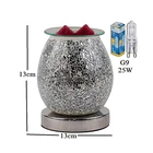 Burner Glass Electric Wax Melt Warmer Fragrance Scented Wax Melt Burner With Touch Sensitive Function And LED