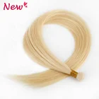 Hair Extension LeShine New Flat Weft Custom Russian Human Hair Extension Pony Tail Real Human Hair New Genius Weft
