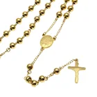 Rosary Cross Cross Catholic Necklace Stainless Steel Christian Rosary Catholic Beaded Chain Cross Pendant Necklace
