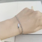 Silver Silver Dylam 925 Silver Jewelry Bracelet Chain Link Bracelets Of Real Silver Gold Plated Color Vintage Korean Style