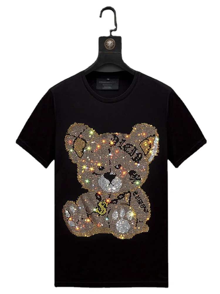 Bling iron on free sample capricorn wholesale heat transfer rhinestone tshirt decal transfers