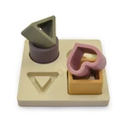 Wholesale Promotion Educational Silicone Preschool Active Toys Geometric Shape Silicone Puzzle Toy For Kids