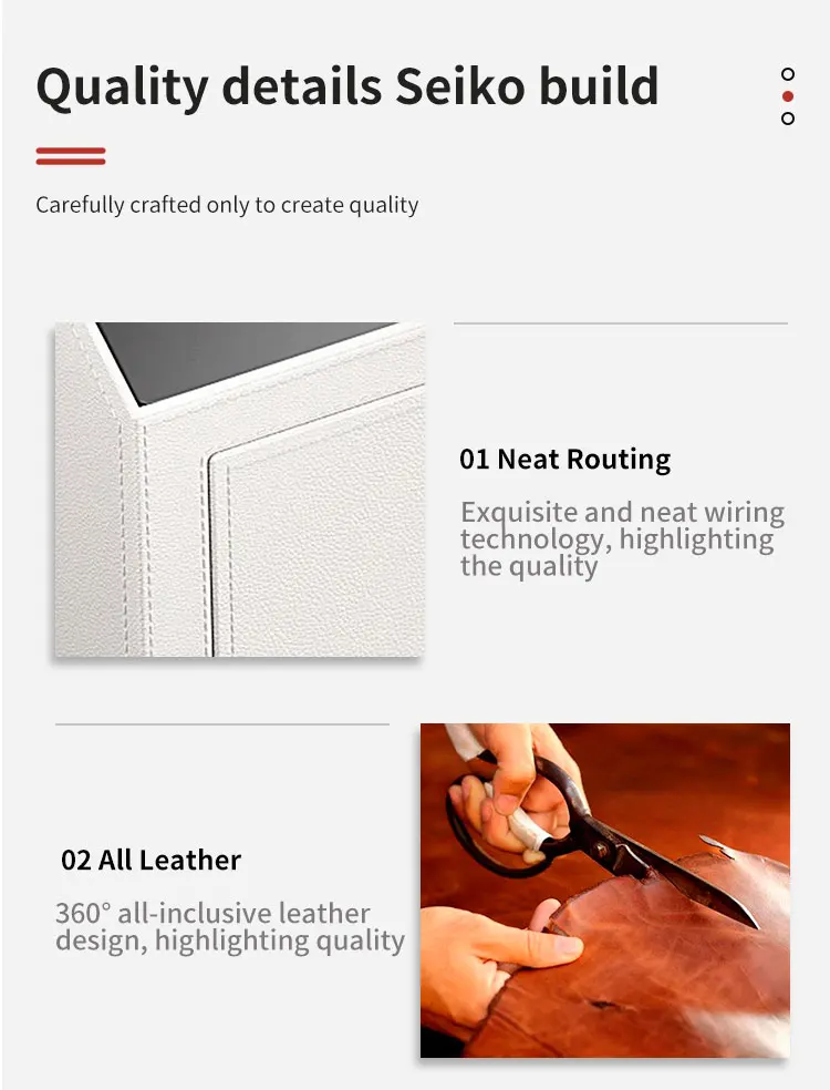 CEQSAFE Wholesale Home Automatic Luxury Leather Bluetooth Drawer Black Watches Safe Watch Winder Box manufacture