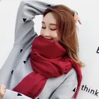 Scarves Wholesale Solid Brushed Custom Logo Cozy Warm Women Winter Cashmere Shawl Scarves Scarf For Women