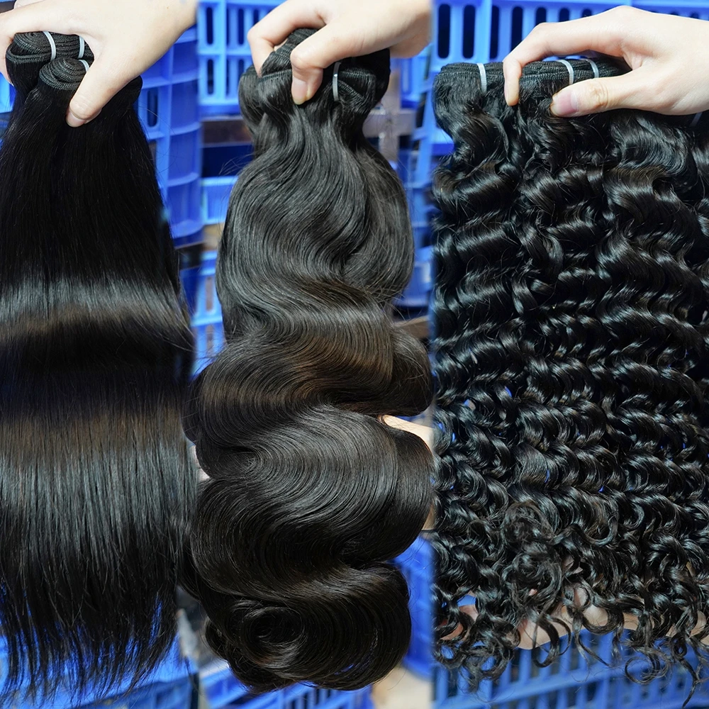 Unprocessed Virgin Raw Natural Remy Double Drawn Human Hair Extension Vendors Vietnam Hair