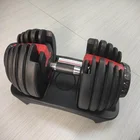 Custom Dumbbell Set Adjustable Black Iron 24 Kg Quick Adjustable Custom Dumbbell Set For Strength Training