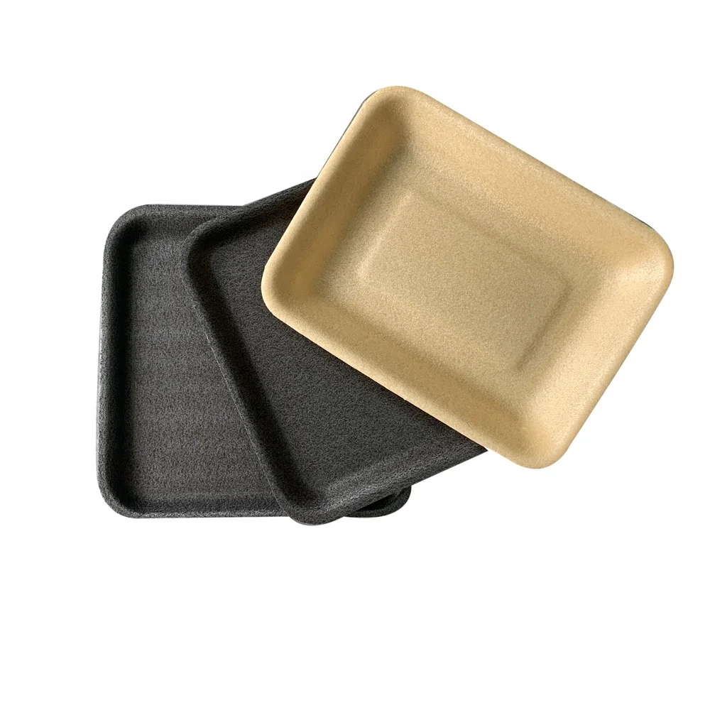 Pla Styrofoam Meat Tray Black Biodegradable Food Packaging Foam Tray