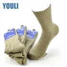 Knit Socks Socks High Quality Cotton Socks Double Needle Knit Knee High 100% Cotton Terry Army Green Mens Military Socks