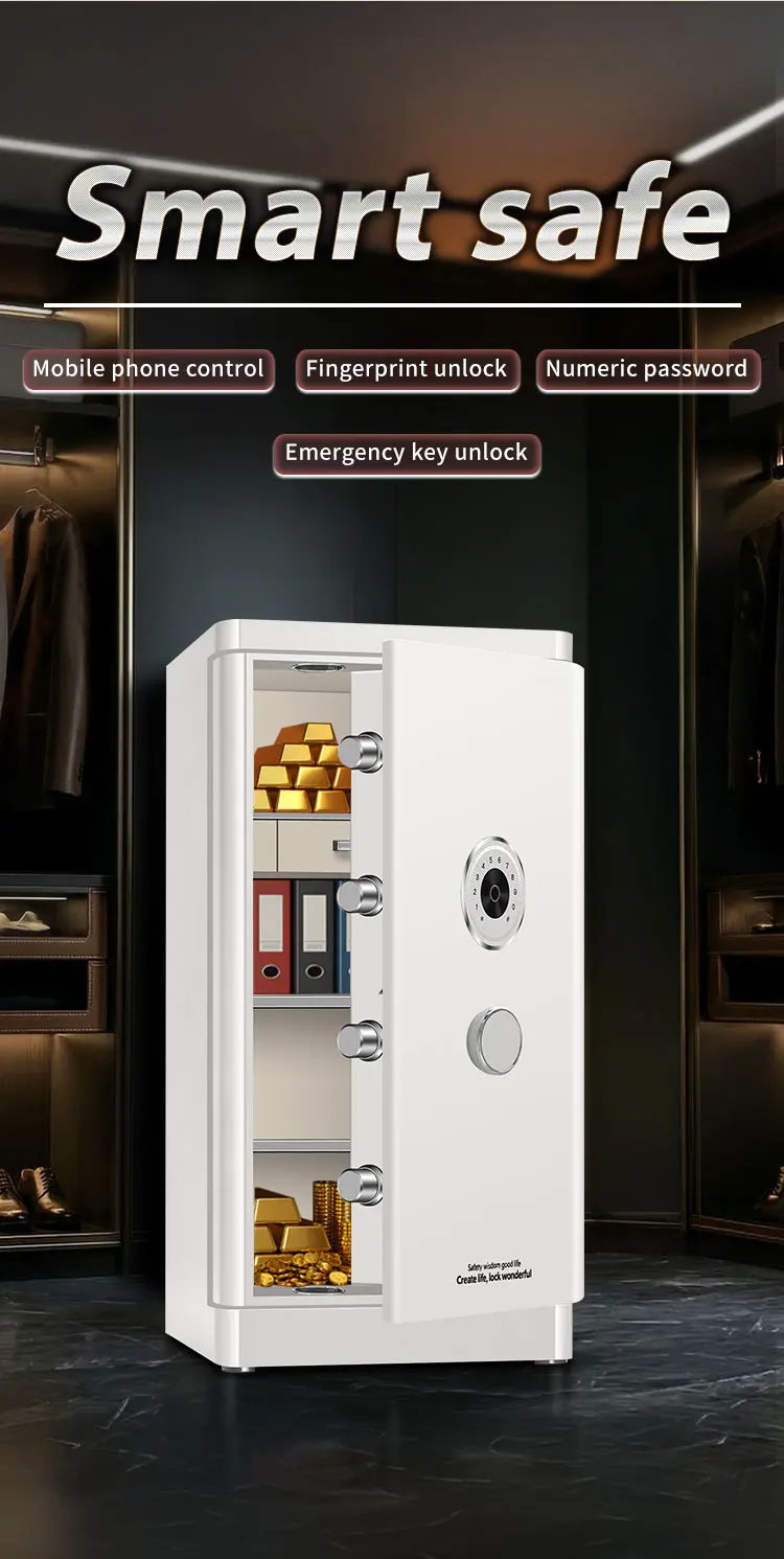 f1 1000 ceqsafe face recognition biometrics wifi smart electronic tuya app wifi safe box for house hotel home-5