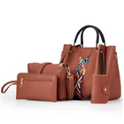 Women Hand Bags Set Fashion Cheap Price Lady Leather Handbag Women Hand Tote Bag Sets PU 4 Pcs In 1 Handbags Set