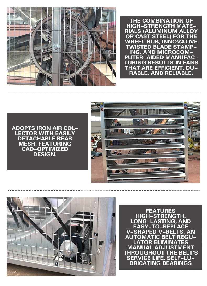 Negative Pressure Exhaust Fan, Wall, Axial, 380V/220V, 1100W - detail 18