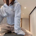 Women Sweatshirts Wholesale Customized Logo Solid Color Autumn Wear Casual Women Hood Sweatshirts