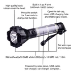 Flashlight Flash 3W LED 110 Lumen Flashlight Solar Head Torch Solar Flash Light Rechargeable