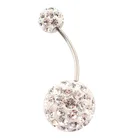 Piercing Colorful Diamond Crystal Rhinestone Navel Belly Piercing Surgical Steel Belly Ring