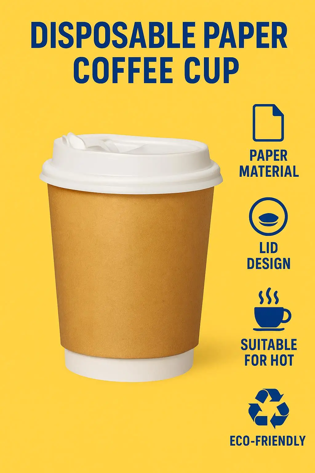 Double Wall Design Disposable Coffee Tea Cups Logo Printing Pack Food Stickers Wall Paper Craft Wall Paper Craft Paper Cups - detail 3