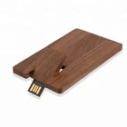 Usb Flash Drives Disk Wooden Credit Card USB Flash Drives 16gb 32gb Mini Usb Disk With Custom Logo 4GB