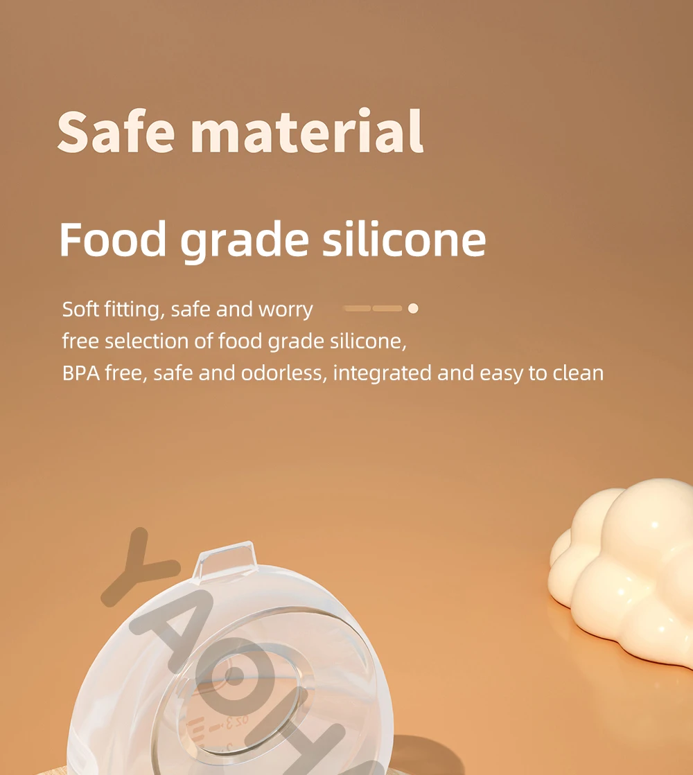 Portable Silicone breast feeding bra Hand-Free Wearable Breast Pump Manual Breast Milk Collector for Baby & Kids Dining