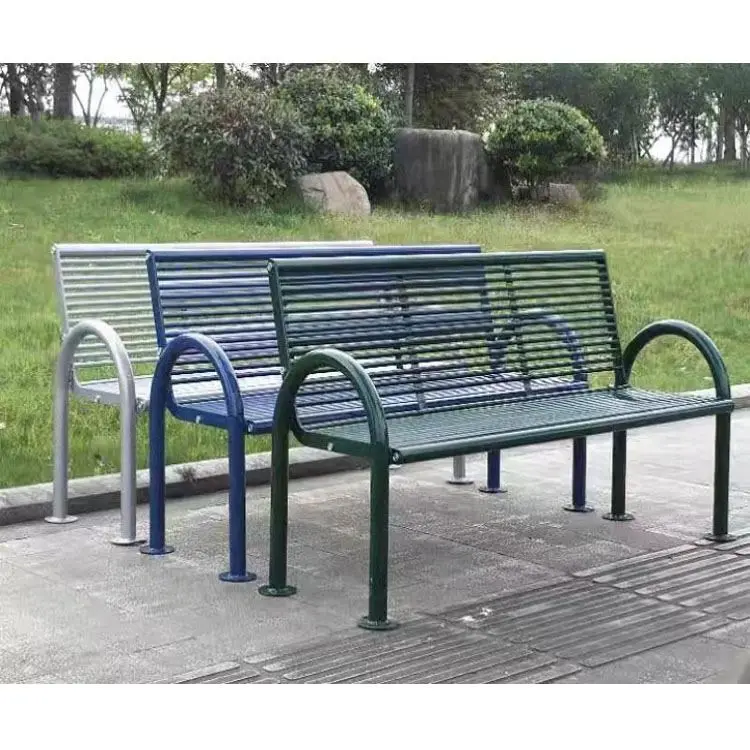 powder coated metal garden benches