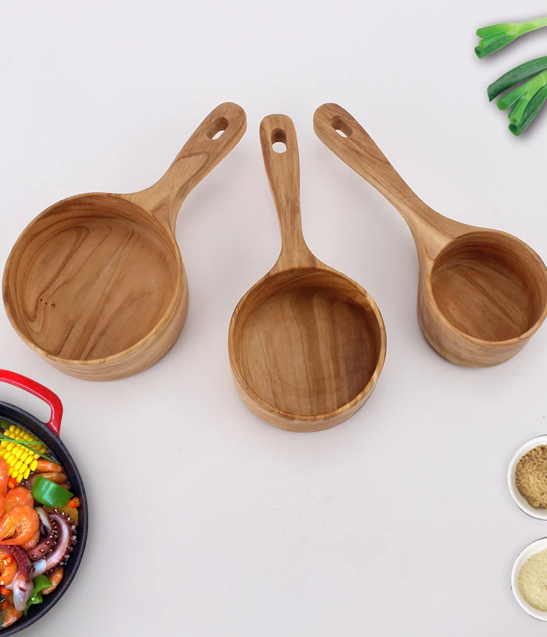 Wooden Measuring Spoon for Cooking Nonstick Wood Kitchen Utensil Cooking