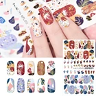 Nail Sticker Nail Art Sticker Water Decals Gold Leaves Flower Pattern Nail Tattoo Manicure Sticker For Nail Tips