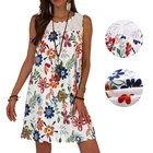 2021 High Quality Fashion Casual Women Short Tie Dye Knit Tank Lady Elegant Midi Summer Dress