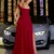 D&M Luxury Elegant red Satin Maxi Dress One Shoulder Corset Slit High Waist Long Dresses Women Party ball Sexy Evening Dresses