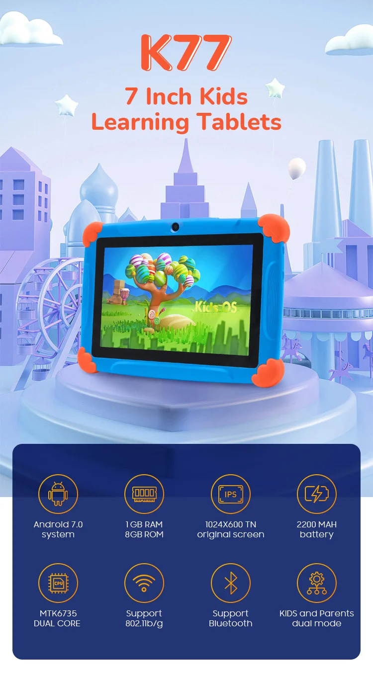 1gb 8gb 7 Inch Educational Kids Android Tablet For Children Buy 7