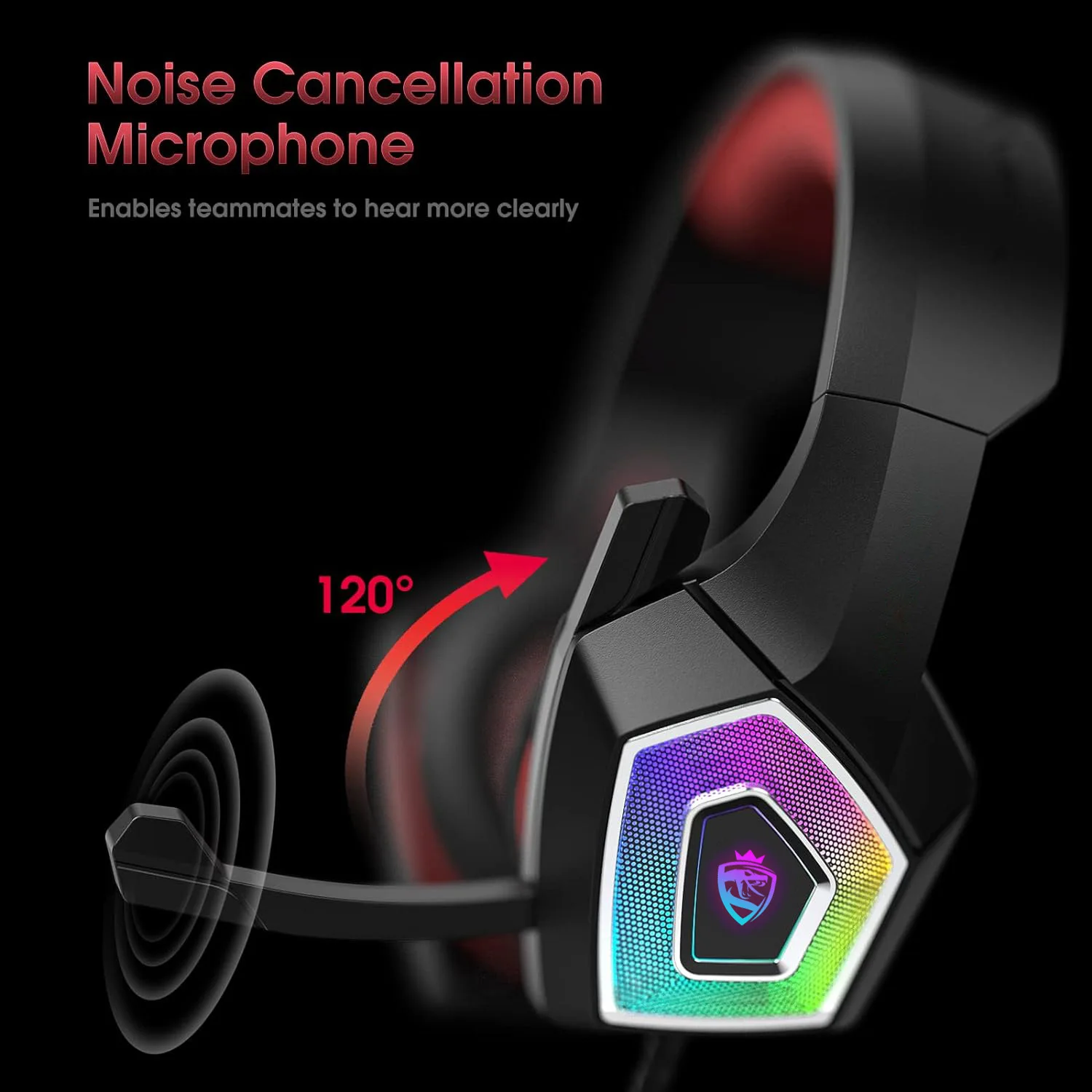 Cross-border V1 Headset Game Headset RGB Colorful Wired Headset Subwoofer Headset PS4 E-sports Eat Chicken