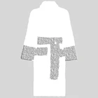 Bath Robe Winter 100% Cotton Luxury Brand Pure Cotton Jacquard Sleepwear Bathrobe