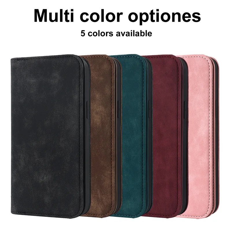 Flip Wallet Phone Cover Multiple Card Pouch Mobile Phone Case Leather Magnetic Case For iPhone 15 14 13 12 Pro Max