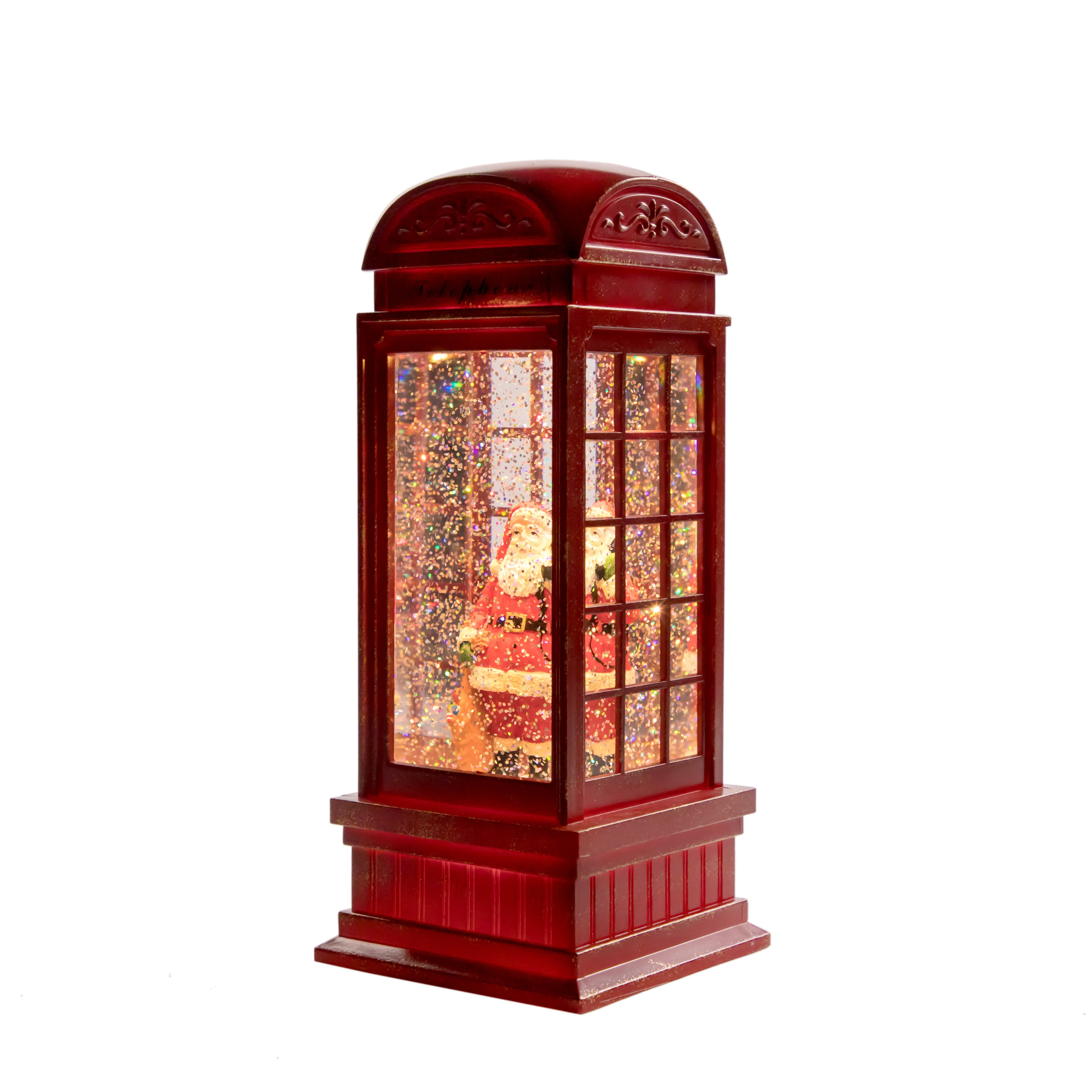 Christmas Snow Globe Cardinal Lantern, Glitter Lighted Christmas