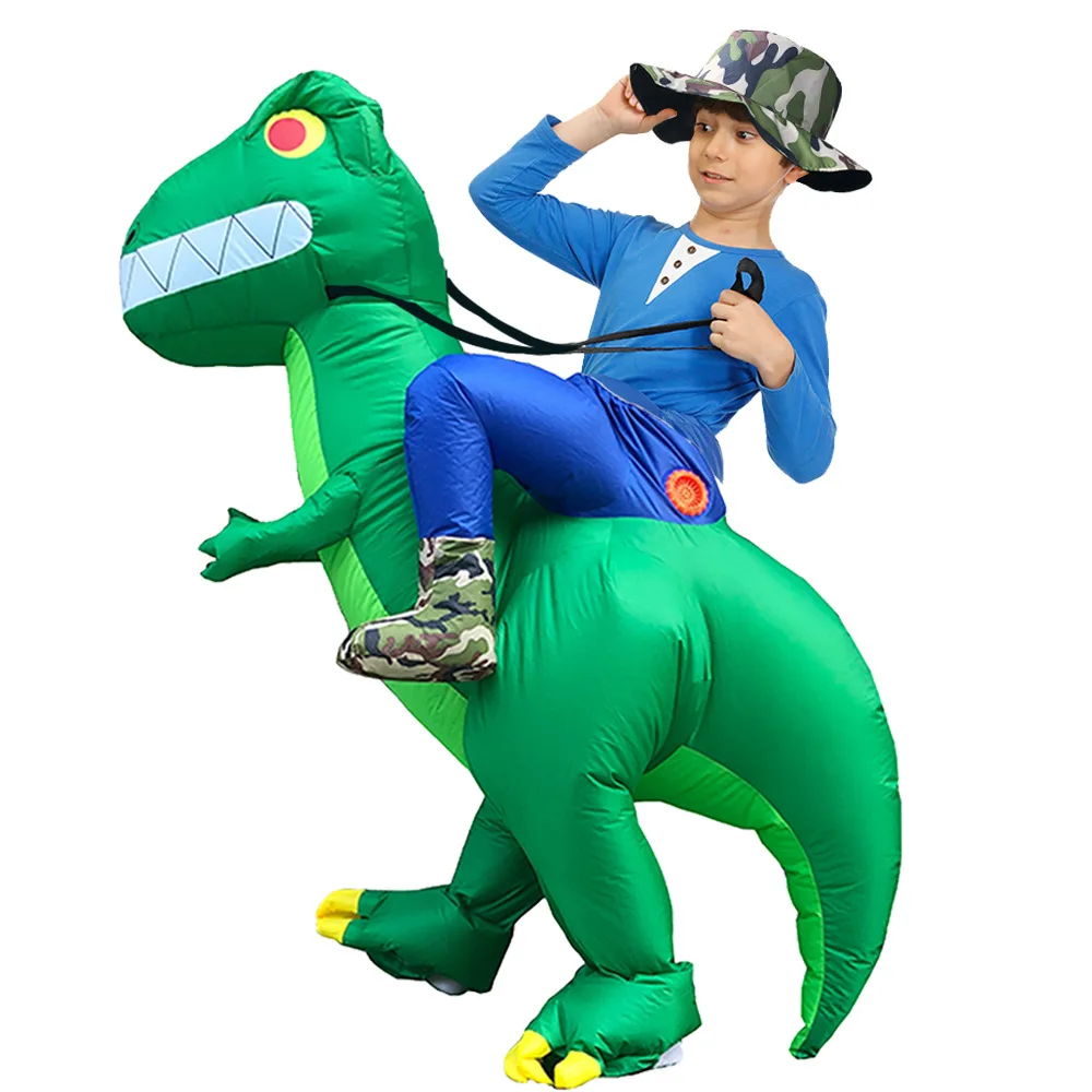 Hot Sale Funny Adults Kids Walking Dinosaur Inflatable Halloween Party Costumes