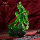 Crystal Factory Wholesale Liuli Jade Buddha Statue Green Tara 5 Size H12cm