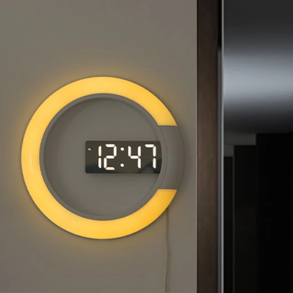 rgb clock ambient night light