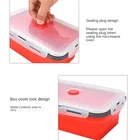 Microwave Microwave Storage Containers Food Grade Folding Silicone Lunch Boxes