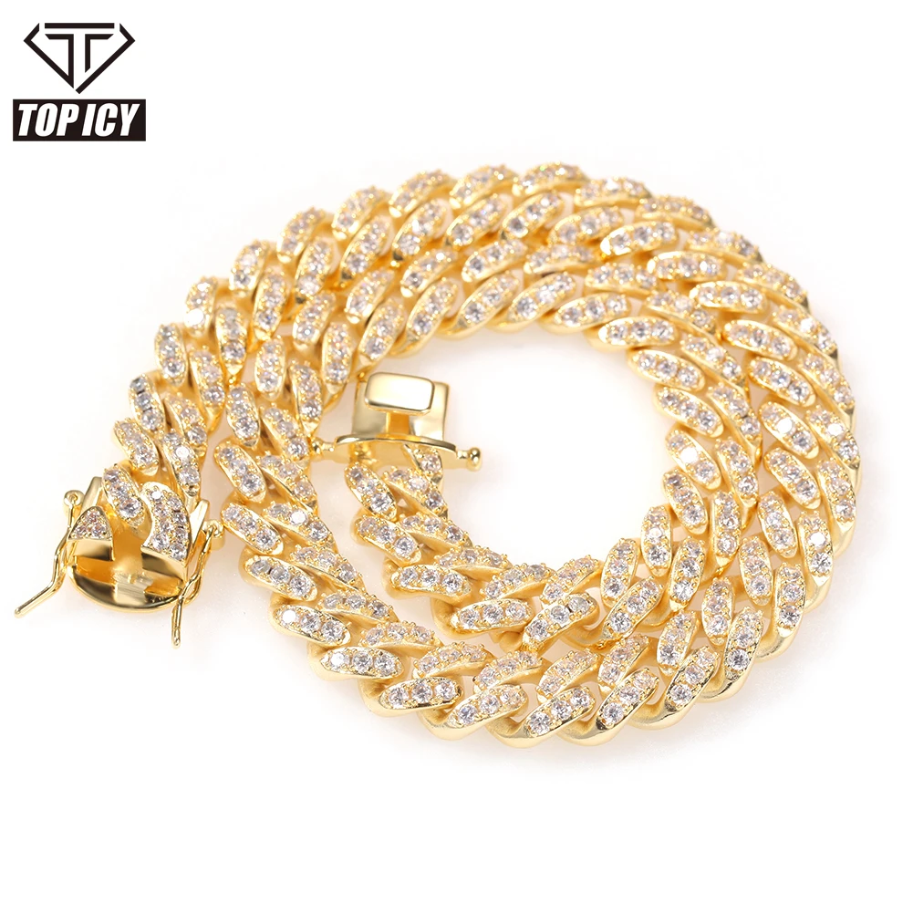 Hiphop Gold Plated Diamond Chain Iced 