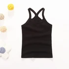 Knitted Sleeveless T-shirt Knitted Kid's Vest Solid Color Knitted Basic Design Sleeveless T-shirt